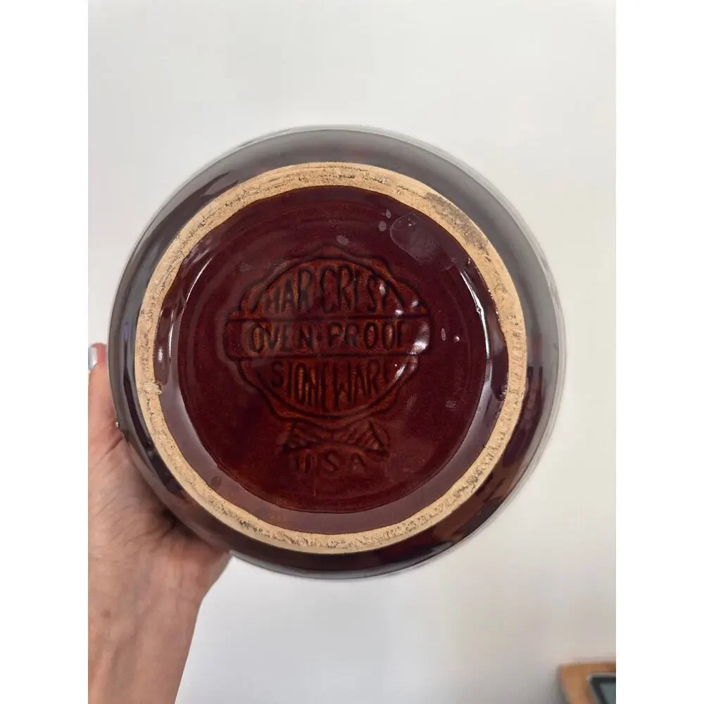 Mar-Crest 1950’s Oven-Proof Stoneware Covered Bean Pot Brown
